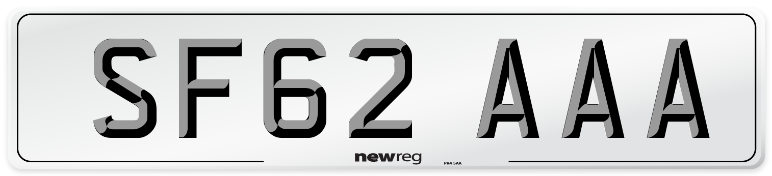 SF62 AAA Number Plate from New Reg